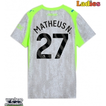 Manchester City Matheus Nunes #27 Replica Third Shirt Ladies 2025-26 Short Sleeve